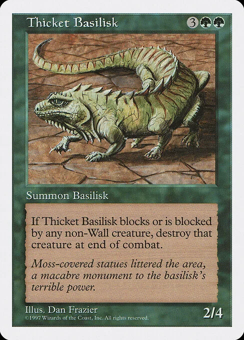 Thicket Basilisk, carta Magic di tipo Creature — Basilisk illustrata da Dan Frazier