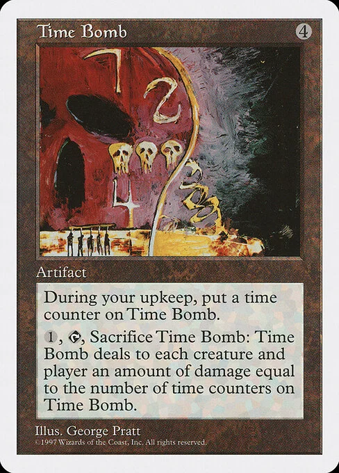 Time Bomb, carta Magic di tipo Artifact illustrata da George Pratt