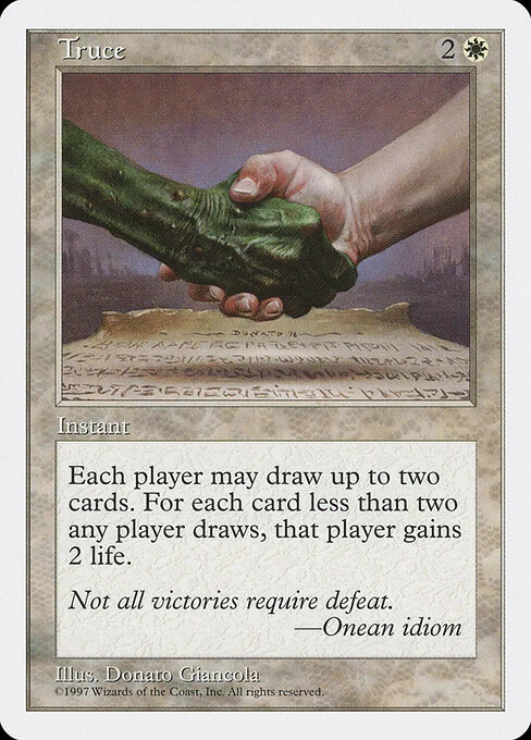 Truce, carta Magic di tipo Instant illustrata da Donato Giancola