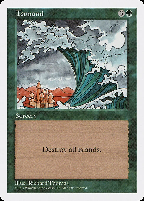 Tsunami, carta Magic di tipo Sorcery illustrata da Richard Thomas