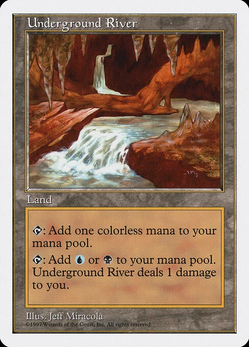 Underground River, carta Magic di tipo Land illustrata da Jeff Miracola