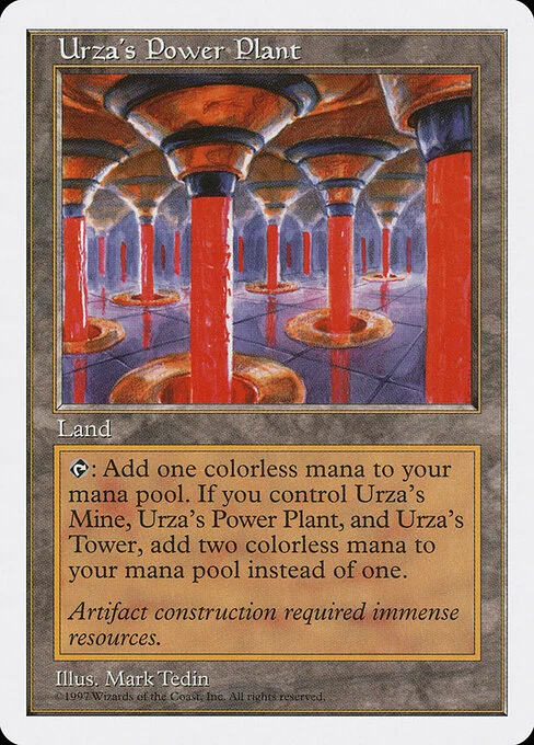 Urza's Power Plant, carta Magic di tipo Land — Urza's Power-Plant illustrata da Mark Tedin