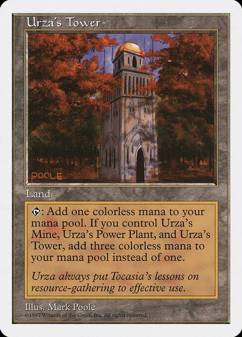 Urza's Tower, carta Magic di tipo Land — Urza's Tower illustrata da Mark Poole