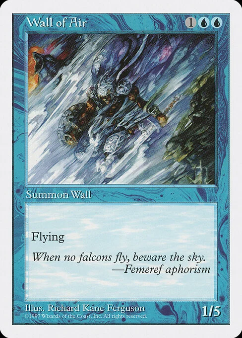 Wall of Air, carta Magic di tipo Creature — Wall illustrata da Richard Kane Ferguson