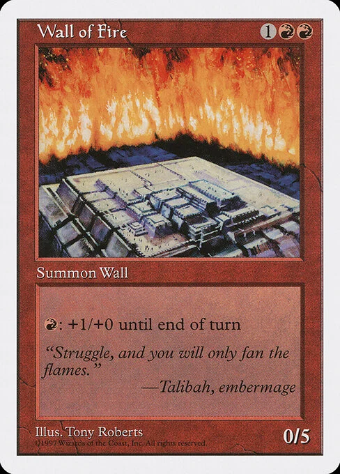 Wall of Fire, carta Magic di tipo Creature — Wall illustrata da Tony Roberts