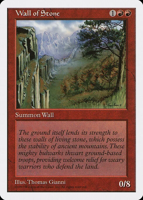 Wall of Stone, carta Magic di tipo Creature — Wall illustrata da Thomas Gianni