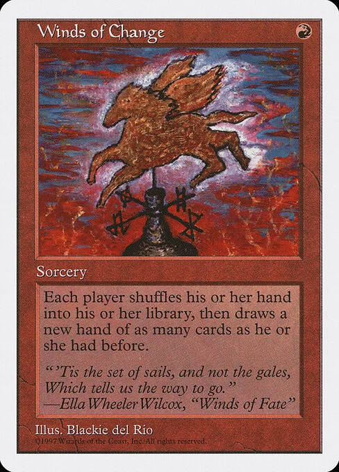 Winds of Change, carta Magic di tipo Sorcery illustrata da Blackie del Rio