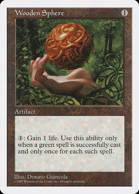 Wooden Sphere, carta Magic di tipo Artifact illustrata da Donato Giancola