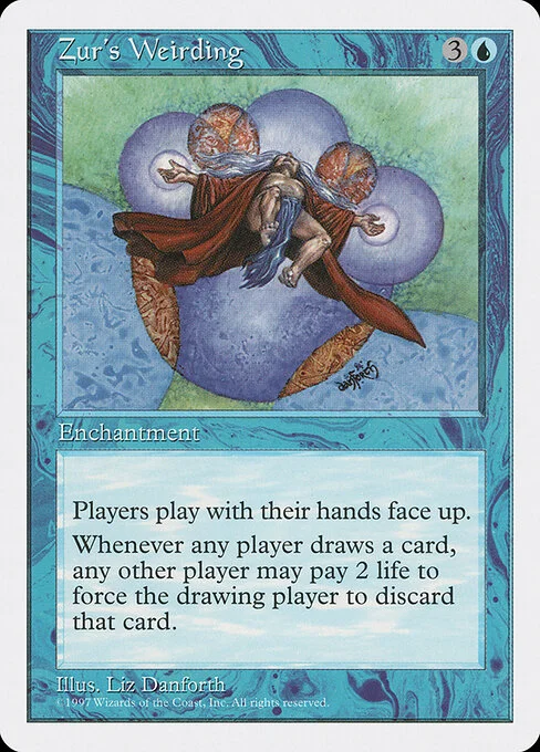 Zur's Weirding, carta Magic di tipo Enchantment illustrata da Liz Danforth