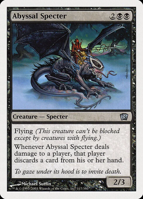 Abyssal Specter, carta Magic di tipo Creature — Specter illustrata da Michael Sutfin