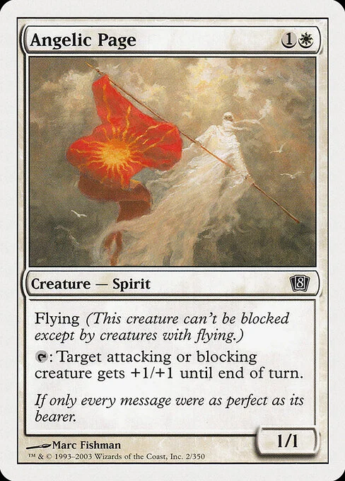 Angelic Page, carta Magic di tipo Creature — Angel Spirit illustrata da Marc Fishman