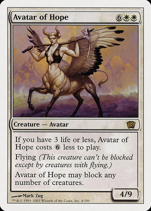 Avatar of Hope, carta Magic di tipo Creature — Avatar illustrata da Mark Zug