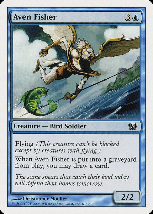 Aven Fisher, carta Magic di tipo Creature — Bird Soldier illustrata da Christopher Moeller