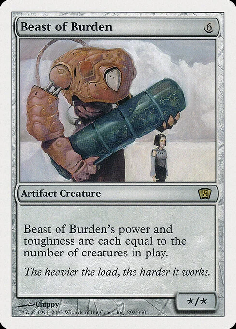 Beast of Burden, carta Magic di tipo Artifact Creature — Golem illustrata da Chippy