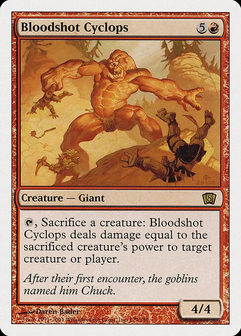 Bloodshot Cyclops, carta Magic di tipo Creature — Cyclops Giant illustrata da Daren Bader