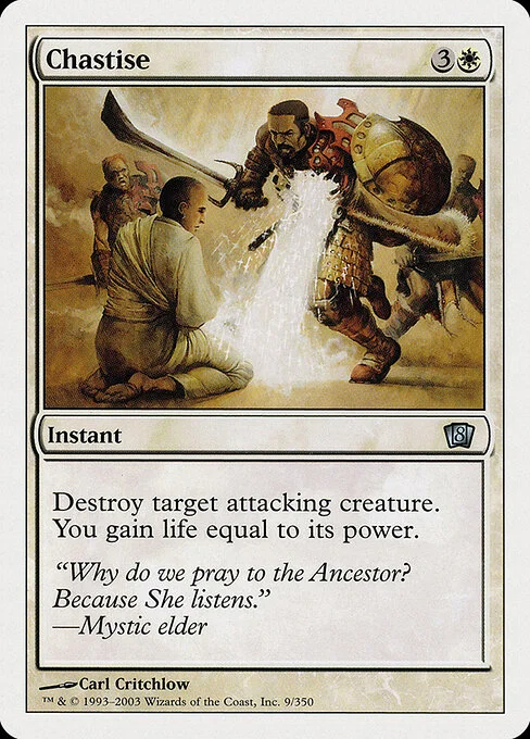 Chastise, carta Magic di tipo Instant illustrata da Carl Critchlow