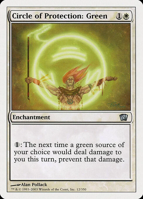 Circle of Protection: Green, carta Magic di tipo Enchantment illustrata da Alan Pollack