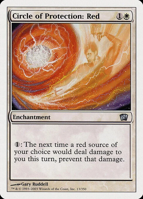Circle of Protection: Red, carta Magic di tipo Enchantment illustrata da Gary Ruddell