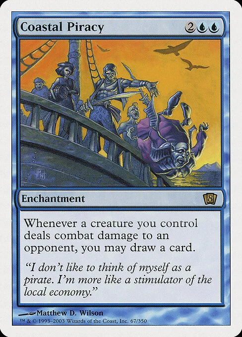 Coastal Piracy, carta Magic di tipo Enchantment illustrata da Matthew D. Wilson