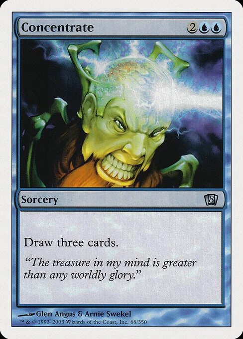 Concentrate, carta Magic di tipo Sorcery illustrata da Glen Angus & Arnie Swekel