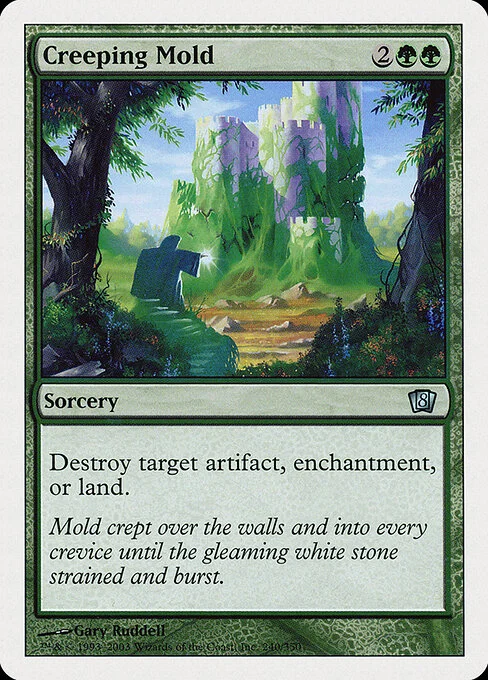 Creeping Mold, carta Magic di tipo Sorcery illustrata da Gary Ruddell