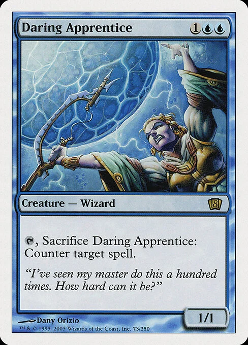 Daring Apprentice, carta Magic di tipo Creature — Human Wizard illustrata da Dany Orizio