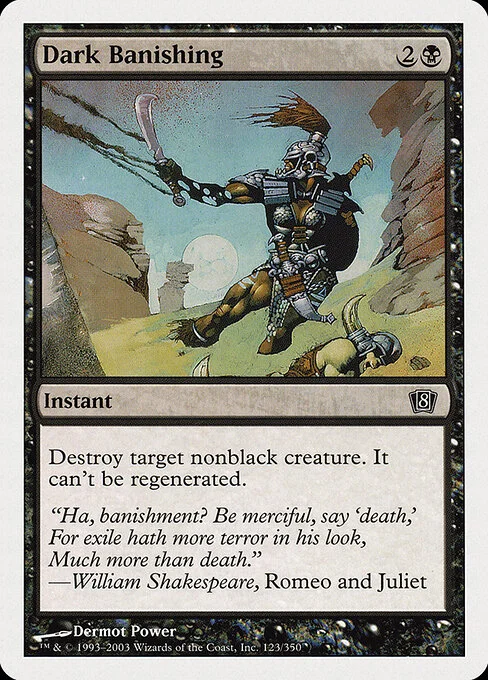 Dark Banishing, carta Magic di tipo Instant illustrata da Dermot Power