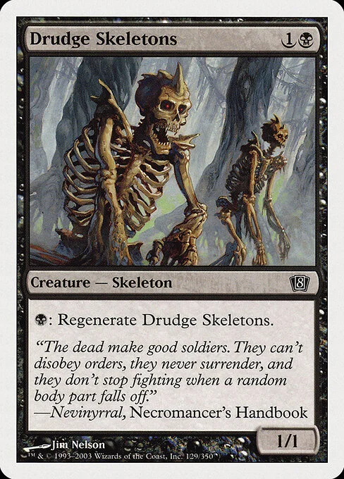 Drudge Skeletons, carta Magic di tipo Creature — Skeleton illustrata da Jim Nelson