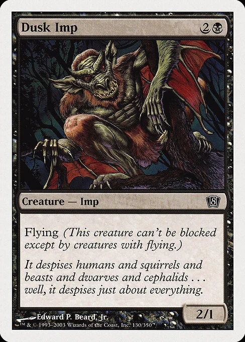 Dusk Imp, carta Magic di tipo Creature — Imp illustrata da Edward P. Beard, Jr.