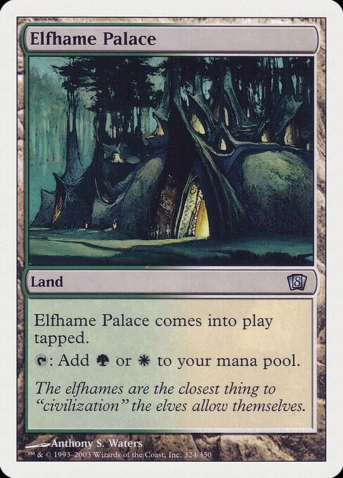 Elfhame Palace, carta Magic di tipo Land illustrata da Anthony S. Waters