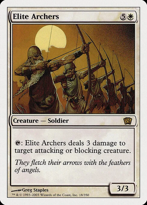 Elite Archers, carta Magic di tipo Creature — Human Soldier Archer illustrata da Greg Staples