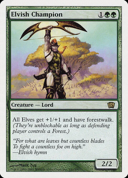 Elvish Champion, carta Magic di tipo Creature — Elf illustrata da Mark Zug