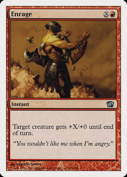 Enrage, carta Magic di tipo Instant illustrata da Justin Sweet