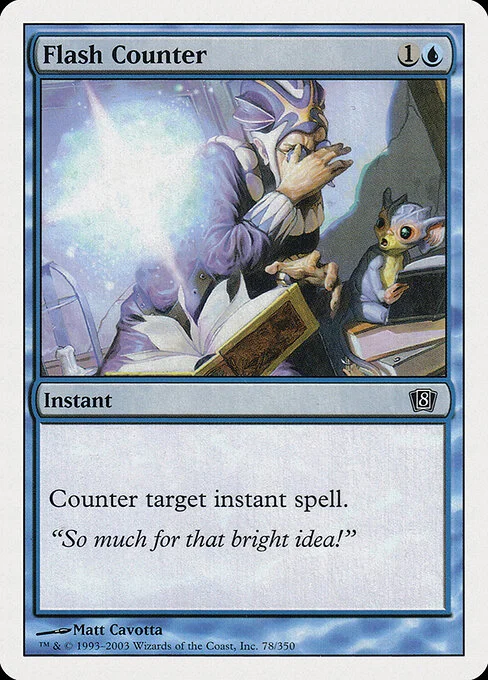Flash Counter, carta Magic di tipo Instant illustrata da Matt Cavotta