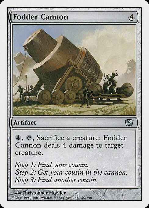 Fodder Cannon, carta Magic di tipo Artifact illustrata da Christopher Moeller