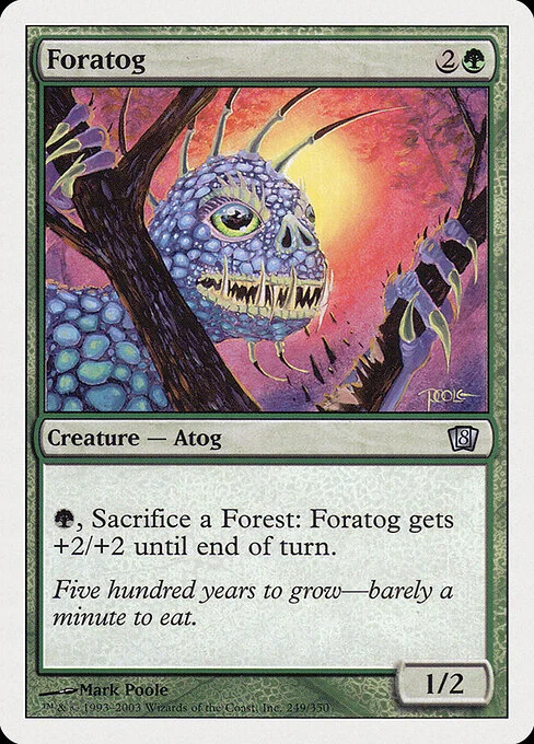 Foratog, carta Magic di tipo Creature — Atog illustrata da Mark Poole