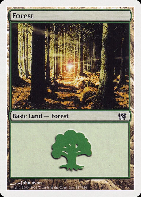 Forest, carta Magic di tipo Basic Land — Forest illustrata da John Avon