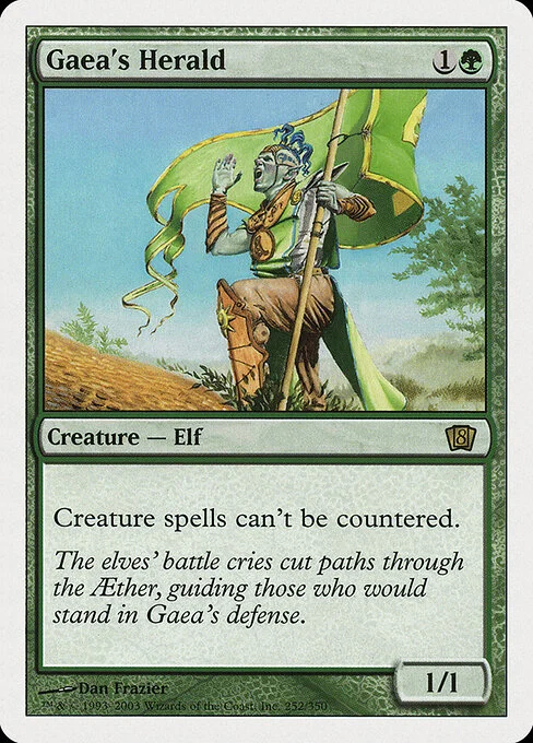 Gaea's Herald, carta Magic di tipo Creature — Elf illustrata da Dan Frazier