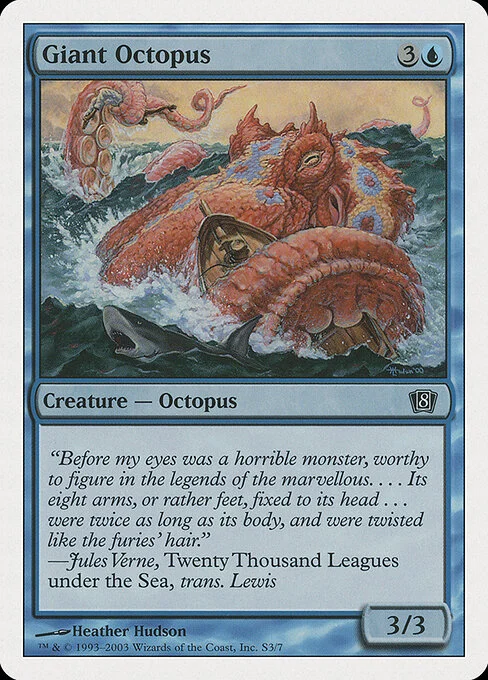 Giant Octopus, carta Magic di tipo Creature — Octopus illustrata da Heather Hudson