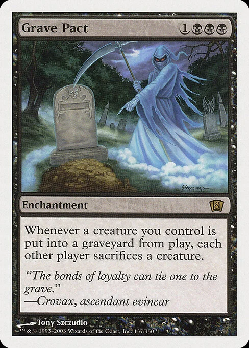 Grave Pact, carta Magic di tipo Enchantment illustrata da Tony Szczudlo