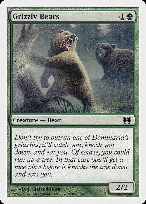 Grizzly Bears, carta Magic di tipo Creature — Bear illustrata da D. J. Cleland-Hura