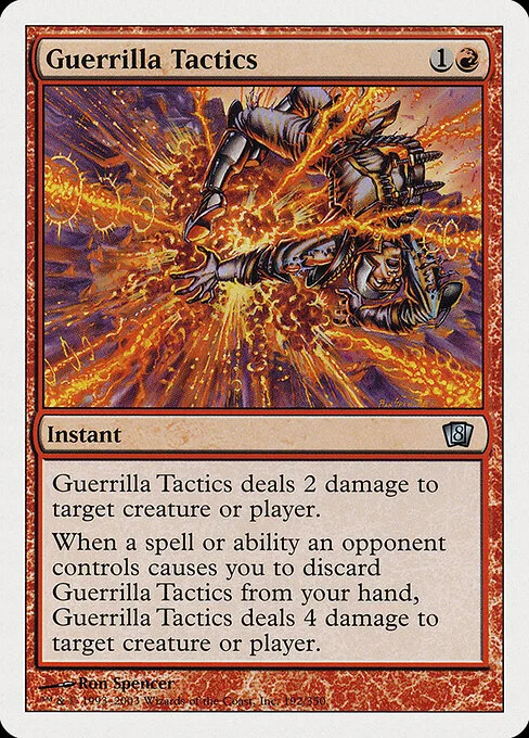 Guerrilla Tactics, carta Magic di tipo Instant illustrata da Ron Spencer