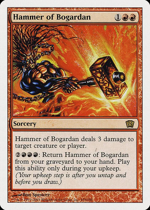 Hammer of Bogardan, carta Magic di tipo Sorcery illustrata da Ron Spencer