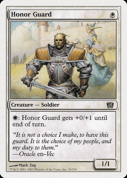 Honor Guard, carta Magic di tipo Creature — Human Soldier illustrata da Mark Zug