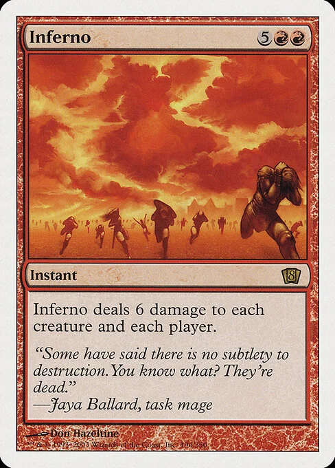Inferno, carta Magic di tipo Instant illustrata da Don Hazeltine