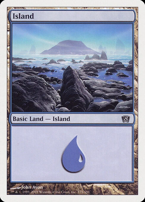 Island, carta Magic di tipo Basic Land — Island illustrata da John Avon