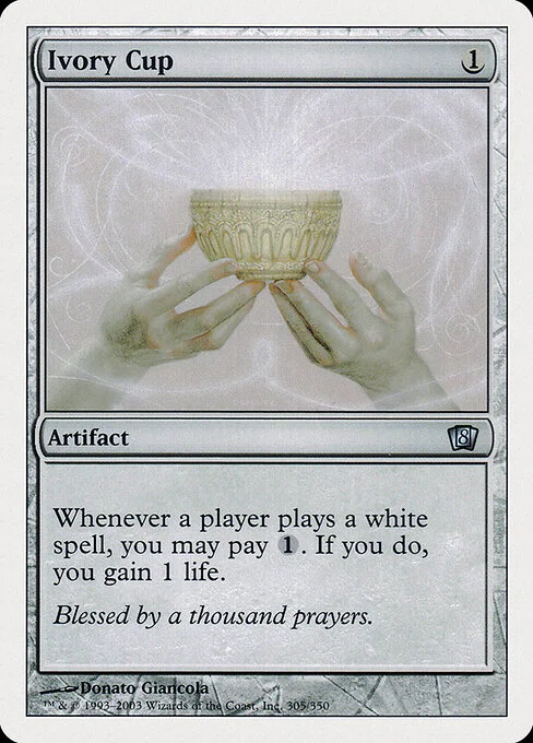 Ivory Cup, carta Magic di tipo Artifact illustrata da Donato Giancola