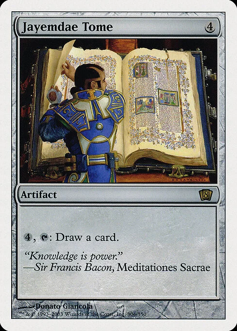 Jayemdae Tome, carta Magic di tipo Artifact — Book illustrata da Donato Giancola