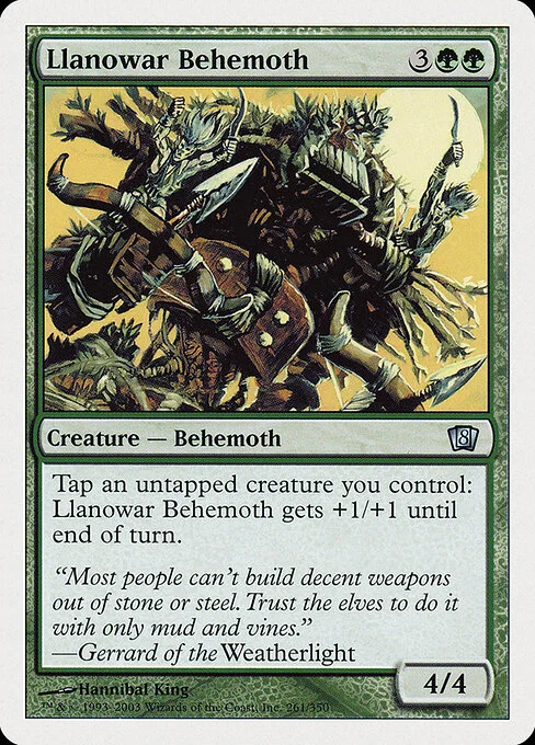 Llanowar Behemoth, carta Magic di tipo Creature — Elemental illustrata da Hannibal King