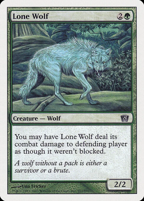 Lone Wolf, carta Magic di tipo Creature — Wolf illustrata da Una Fricker